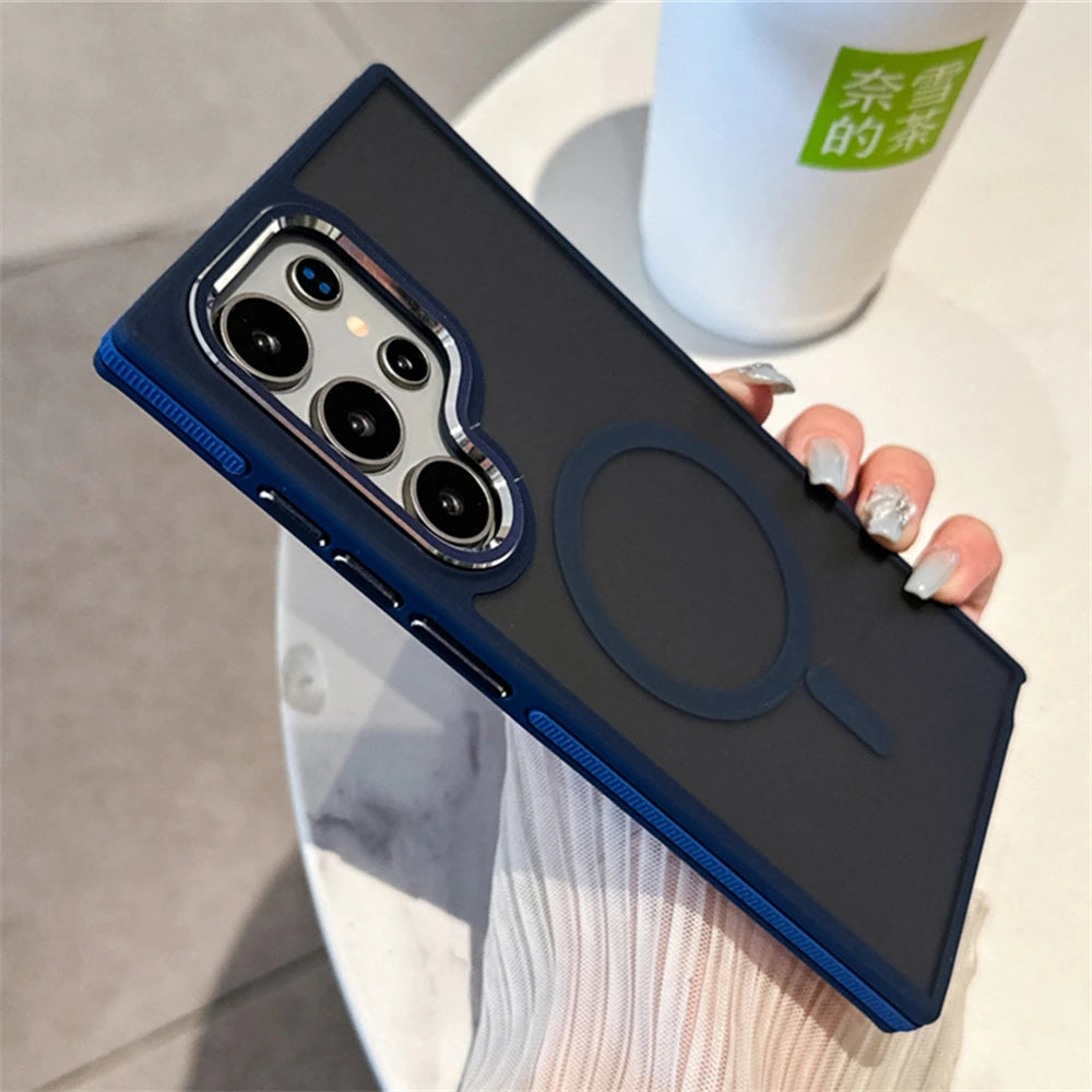 Luxury Matte Magnetic Phone Case for Samsung Galaxy