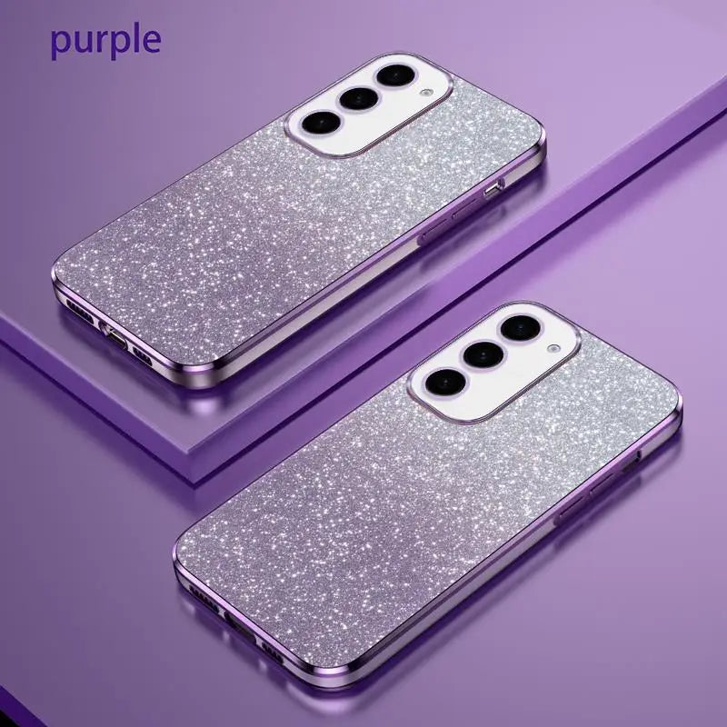 Luxury Gradient Glitter Plating Case For Samsung Galaxy