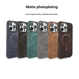 Classic Vintage Leather Magnetic Case for iPhone