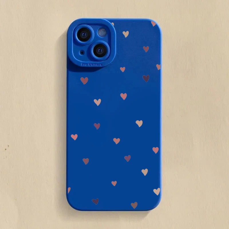 Colorful Small Love Heart Silicone Soft Phone Case For iPhone