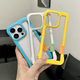 Contrasting Colors Borderless Frame Case For iPhone