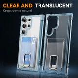 Clear Cover with Card Slot Holder Case for Samsung