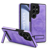 Stand Leather Bracket Magsafe Case for Samsung