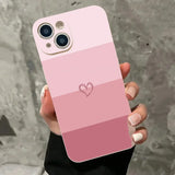 Colorful Love Heart Soft Silicone Phone Case for iPhone