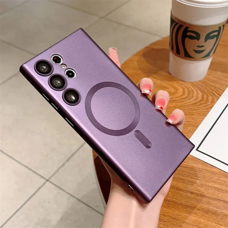 Luxury Shockproof Magnetic Wireless Charging For Magsafe Cases For Samsung