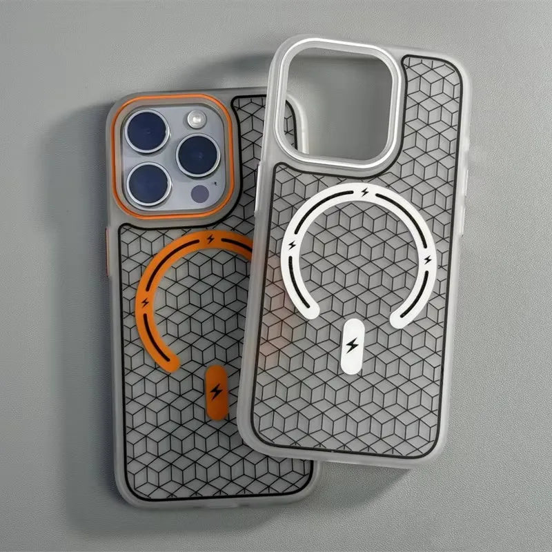 Ultrathin Frosted Geometric Elements MagSafe Case For iPhone