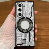 Mechanical Pattern Magnetic Case For Samsung Z Fold 6 5 4 3