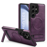 Stand Leather Bracket Magsafe Case for Samsung