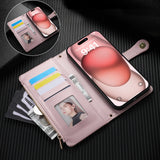Crossbody Zipper Cards Solt Wallet Leather Case For iPhone
