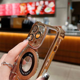 Fashion Plating Magnetic Bracket Case for iPhone