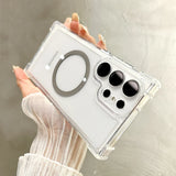 Transparent Armour Magnetic Case For Samsung