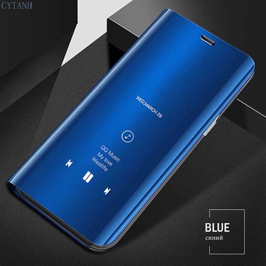 Luxury smart mirror flip phone case suitable for iPhone