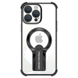 Luxury Transparent Armor Hidden Folding Stand Magnetic Case For iPhone
