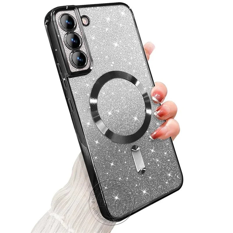 Plating Gradient Glitter Shockproof Phone Case For Samsung
