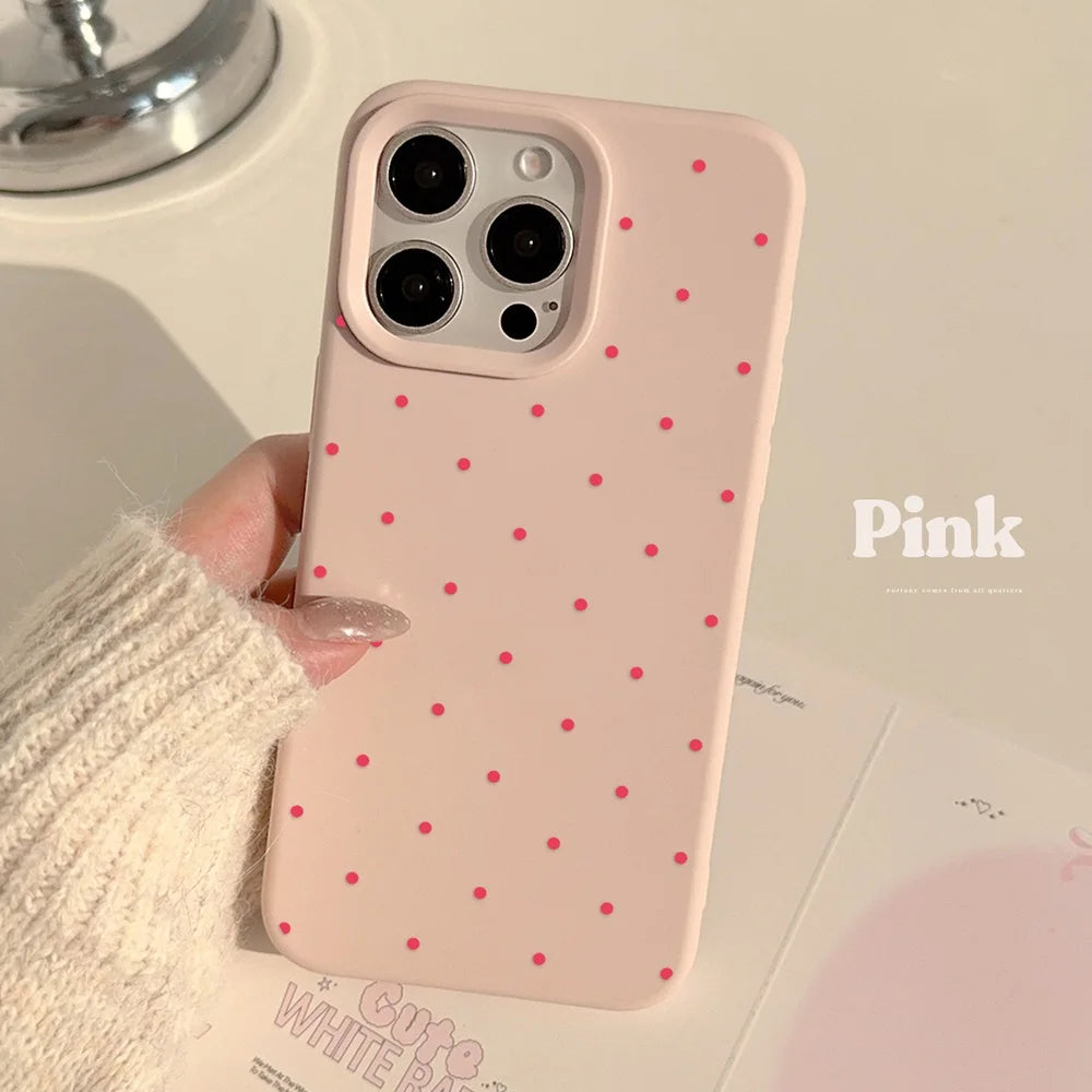 Cute Cartoon Cherry Pattern Phone Case For iPhone