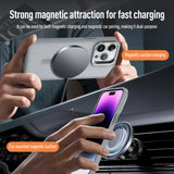 Metal Lens Stand Magnetic Case For iPhone