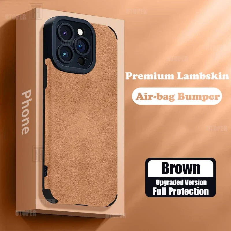 Business Suede Anti-slip Phone Case For iPhone