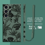 Flower Line Art Soft Silicone Phone Case for Samsung