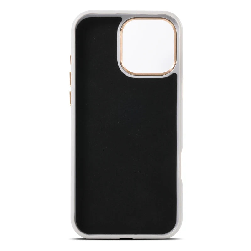 Luxury Solid Color Triangle Pattern Magnetic Case for iPhone