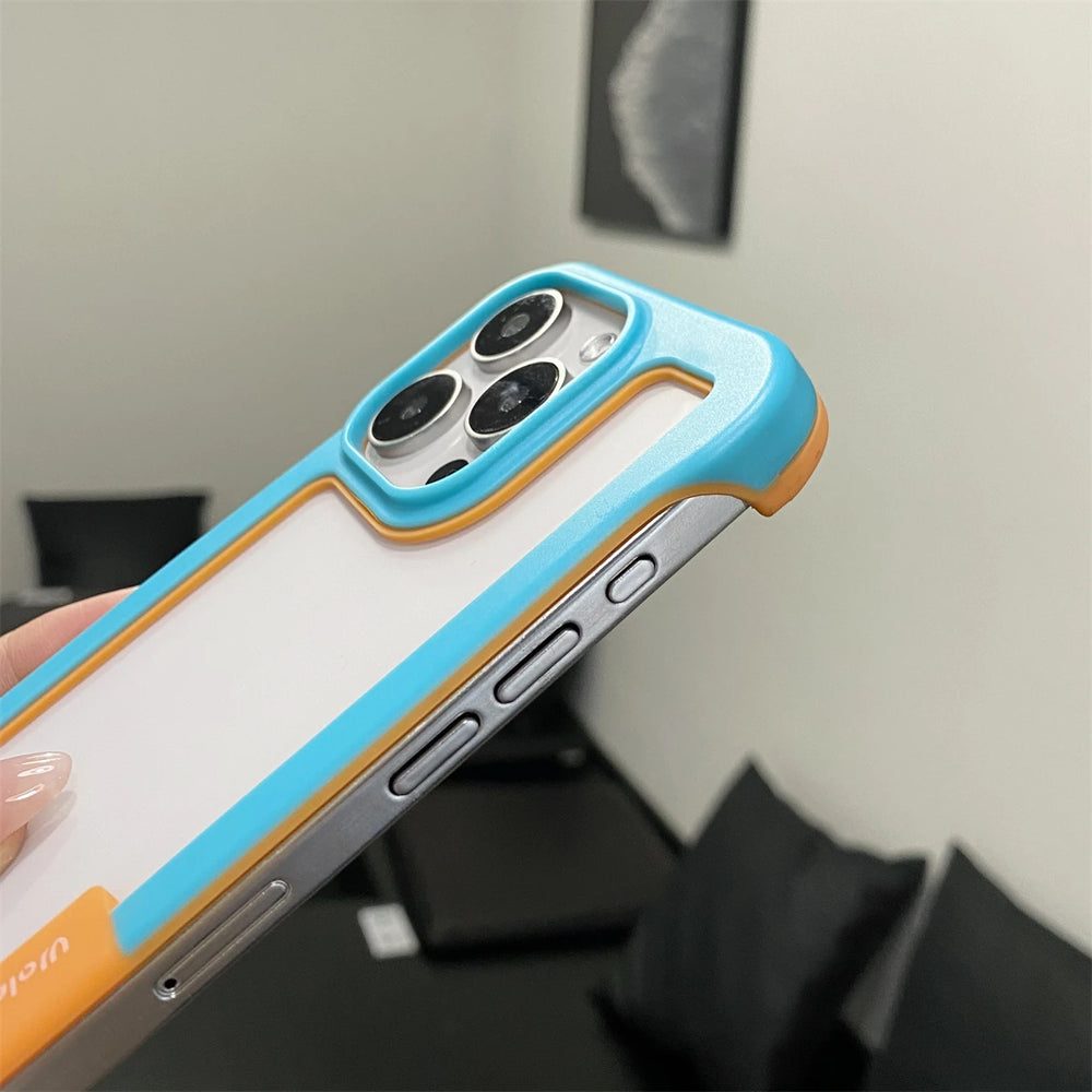Contrasting Colors Borderless Frame Case For iPhone