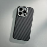 Alloy Lens Hit Color Hard PC  Carbon Fibre Wireless Charging Case for iPhone