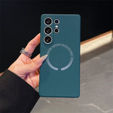 For Magsafe Liquid Silicone Magnetic Phone Case For Samsung