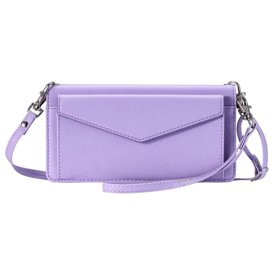 Double Card Slot Crossbody Wallet Case for iPhone