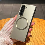 Ultra Thin Metal Paint Plating Magnetic Frosting Case For Samsung