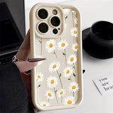 Daisy Flower Soft Silicone Shockproof Case For iPhone