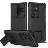 Armor Stand Phone Slide Camera Back Cover for Samsung