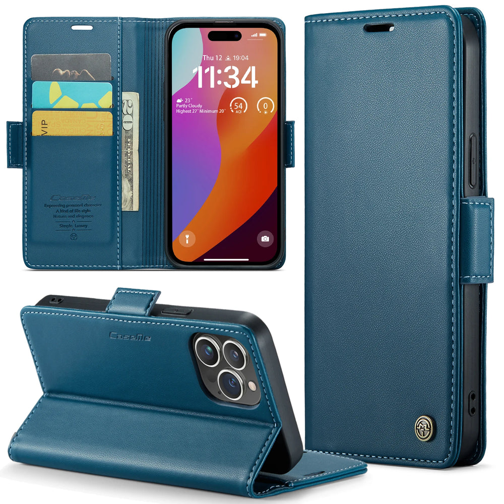 Luxury Business Leather Wallet Flip Case for Iphone