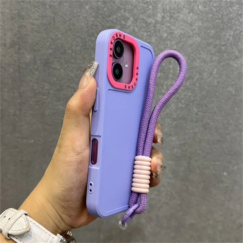 Luxury Wrist Strap Bracelet Lanyard Case For iPhone
