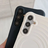 Luxury Water Ripple Liquid Silicone For MagSafe Case For Samsung
