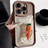 Candy Color Cute Cat Phone Matte Shockproof Case For iPhone
