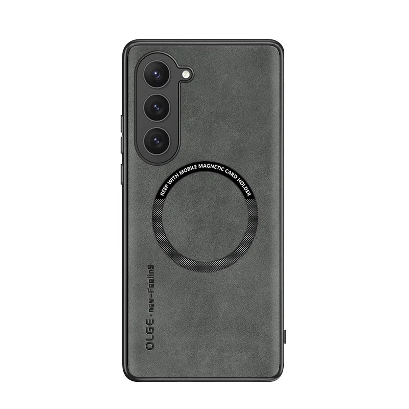 Magnetic For Magsafe Leather Case For Samsung Galaxy