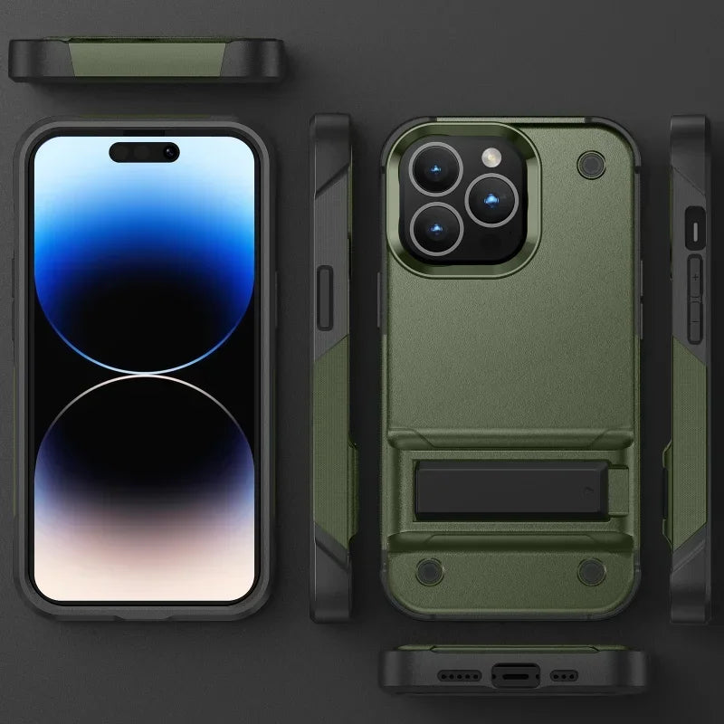 Military grade protective with stand Case For iPhone