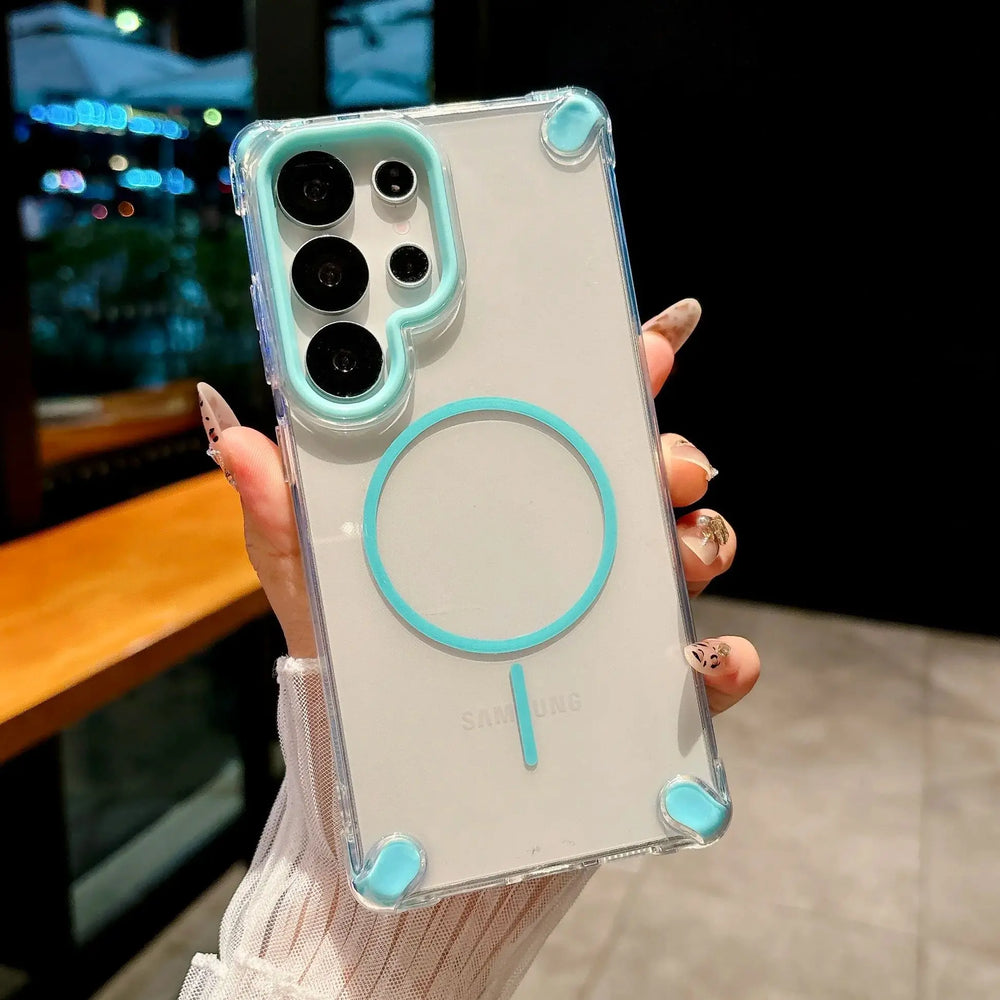 Transparent Magnetic Soft TPU Case For For Samsung