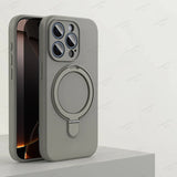 Liquid Silicone Magnetic Stand Phone Case For iPhone