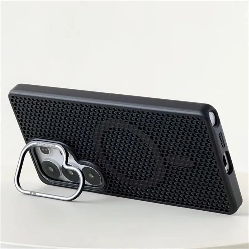 Honeycomb Mesh Cooling Magnetic Bumper Case for Samsung