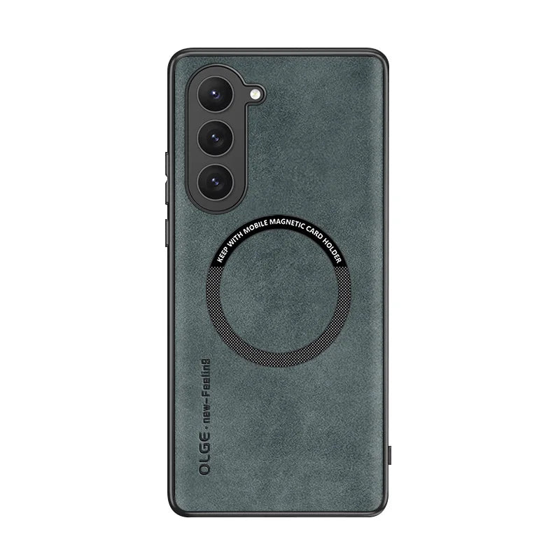 Magnetic For Magsafe Leather Case For Samsung Galaxy