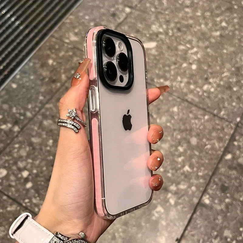 Luxury Transparent Airbag Bumper Case For iPhone