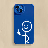 Soft Silicone Finger People Pro Camera Phone Case For iPhone
