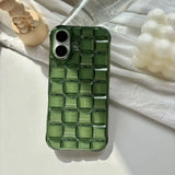 Stereoscopic Green Woven Plaid Case for iPhone