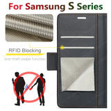 Luxury Business Leather Wallet Flip Case for Samsung