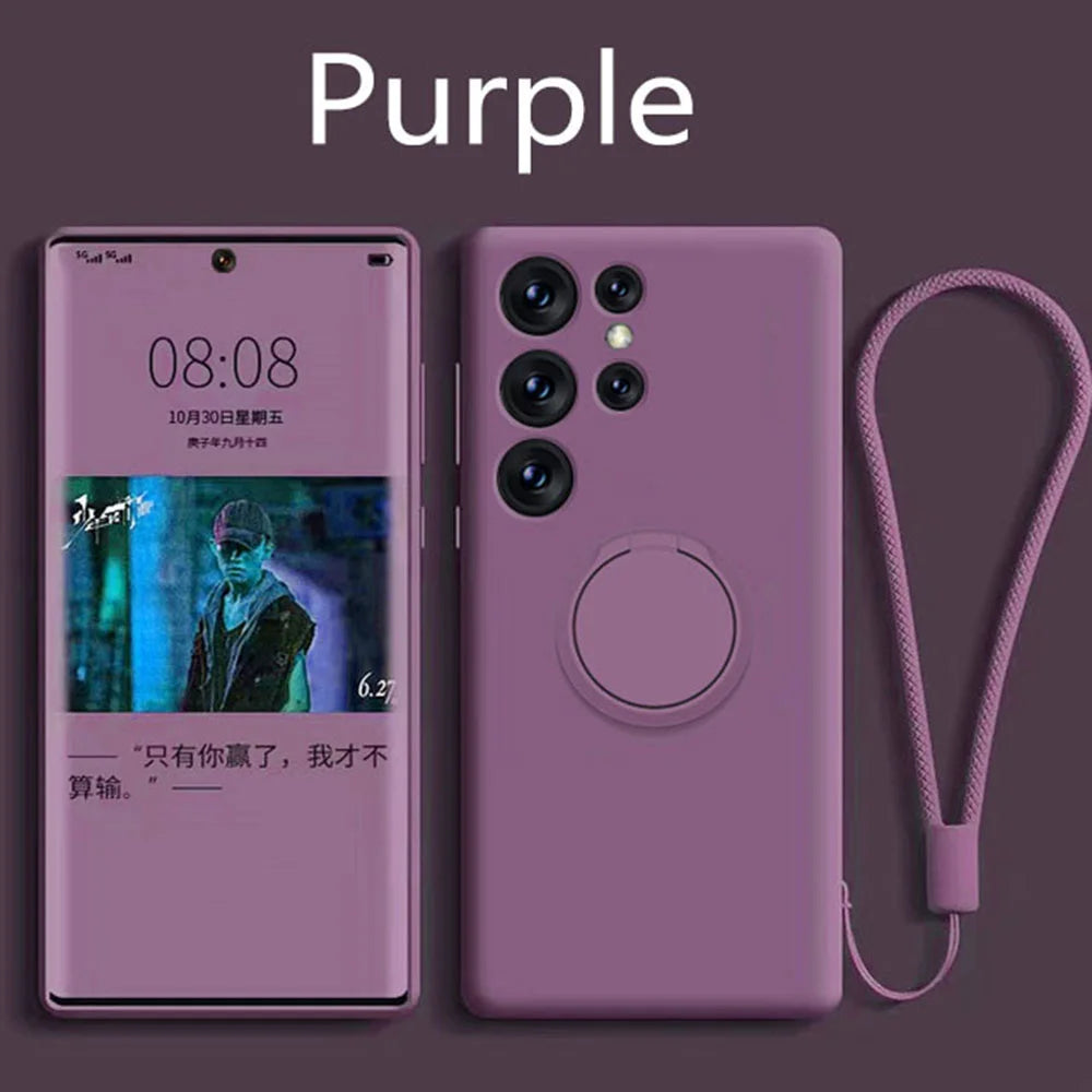 Liquid Silicone Magnetic Holder Case For Samsung