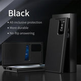 Leather Flip Smart Display Transparent Window Case For Samsung
