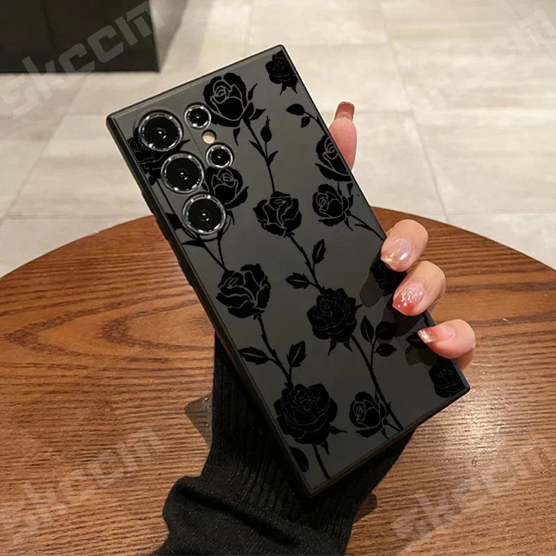 New Retro Fashion Rose Phone Case For Samsung