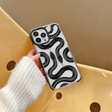 Full Screen Dragon Totem Black Snake Shockproof Case For iPhone