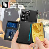 Magnetic Cards Solt Wallet Leather Case For Samsung