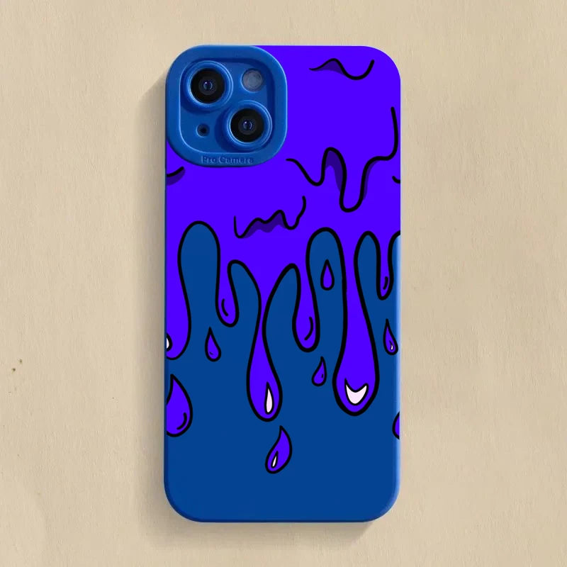 Fun Paint Graffiti Art Shockproof Silicone Phone Case For iPhone